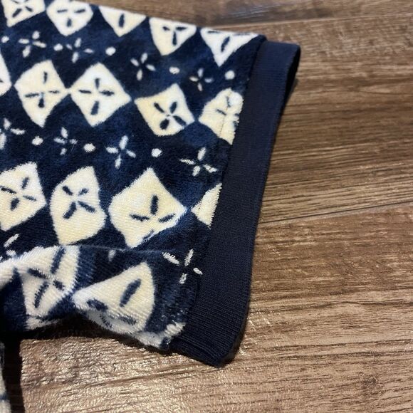 J Crew Shirt Mens L oarsman Textured Terry Cloth Toweling Polo AOP Geometric - Picture 8 of 11